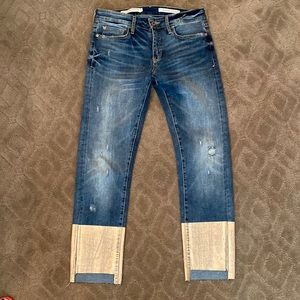 Pilcro Jeans - Gold Accent / slim boyfriend 27
